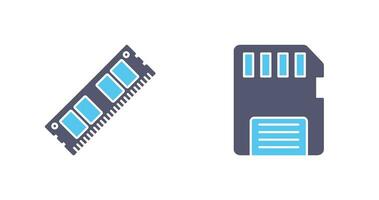 Ram and Memory Card Icon vector
