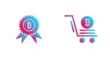 Reward and Pushcart Icon vector