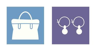 Bag and Earrings Icon vector