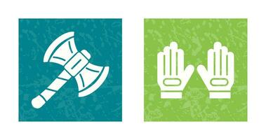 Axe and Glove Icon vector