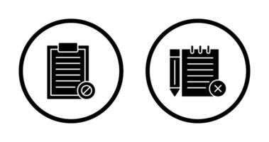 Prohibition and Unchecked Notes Icon vector