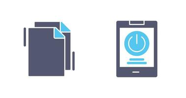 Copy and Power Icon vector