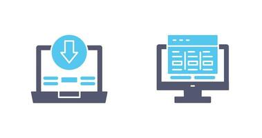 Downlaod and Layout Icon vector