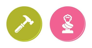 Hammer and Statue Icon vector