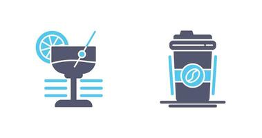 Martini and Coffee Cup Icon vector