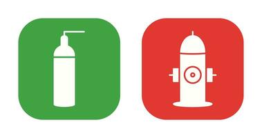 hydrant and oxygen tank  Icon vector