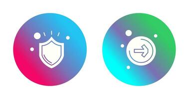 Shield and Right  Icon vector