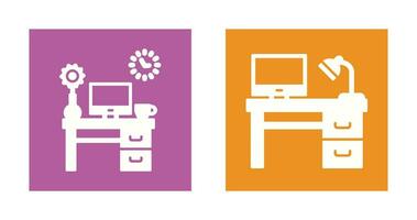 Work Table and Workplace Icon vector