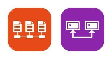 Connectesd Systems and Network Files Icon vector