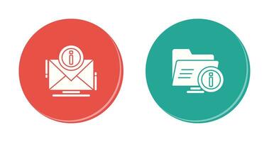 e mail and folder Icon vector