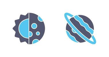 day and night and planet Icon vector