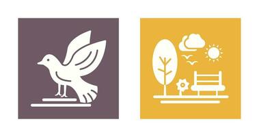 Parking and Bird Icon vector