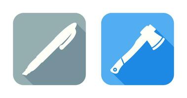 Marker and Axe Icon vector