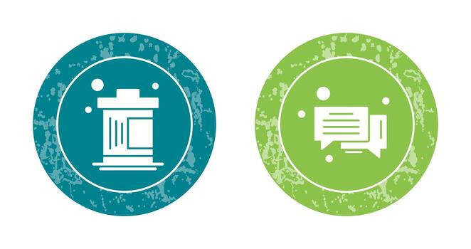 Delete and Message Bubble Icon vector