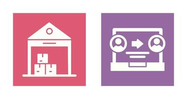 warehouse and delivery Icon vector