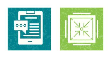 Chat and Minimize Icon vector