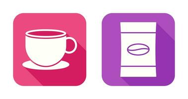 té y café paquete icono vector