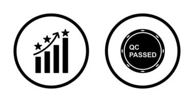 Reputation Management and QC Passed Icon vector