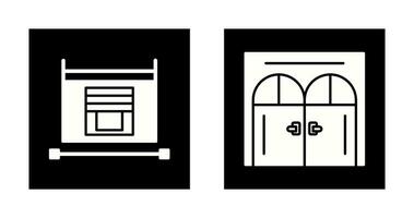 Blind and Door Icon vector