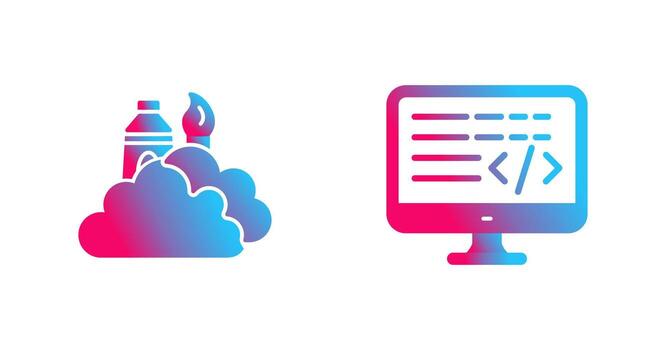 creativo y codificación icono vector