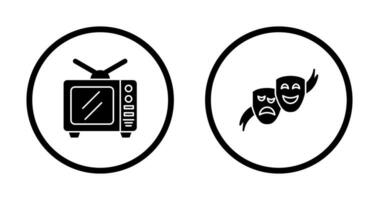 Tv and Theater Masks Icon vector