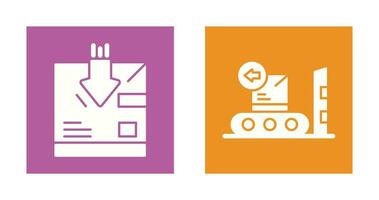 return and delivery Icon vector