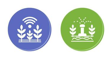 Wheat and Sprinkler Icon vector
