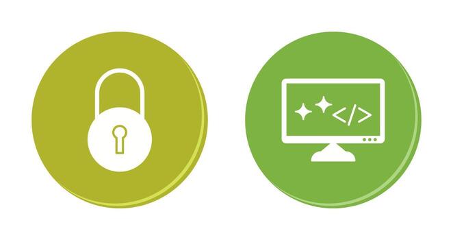 cerrado acceso y limpiar código icono vector