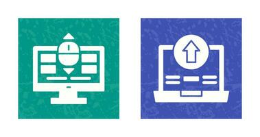 Scroll and Upload Icon vector