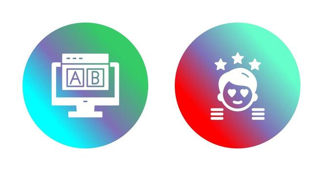 ab pruebas y ux revisión icono vector