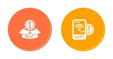 wifi signal and box Icon vector