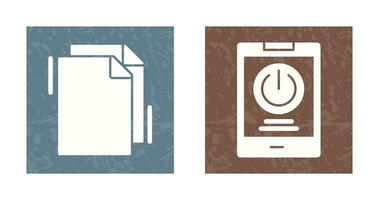 Copy and Power Icon vector