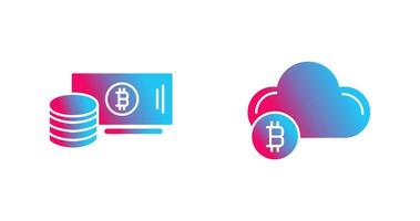 dinero y nube icono vector