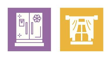 Window and Fridge Icon vector