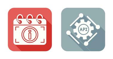 api and calendar Icon vector