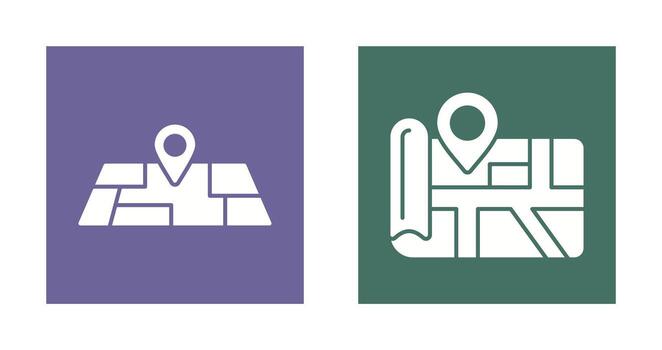 Map and Map Icon vector