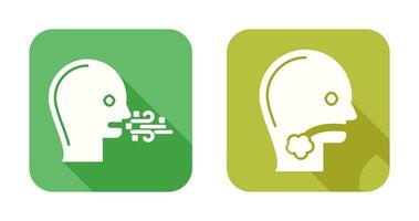 Bad Breath and Throat Cancer Icon vector