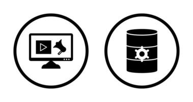 digital márketing y base de datos administración icono vector