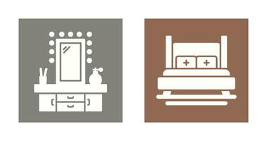 vendaje mesa y cama icono vector