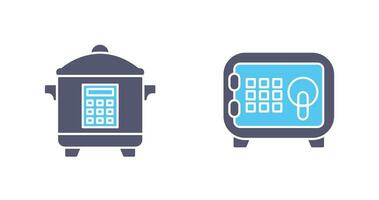 Cooker and Safe Box Icon vector