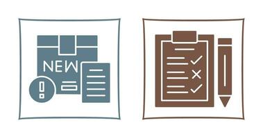 New Product and Clipboard Icon vector