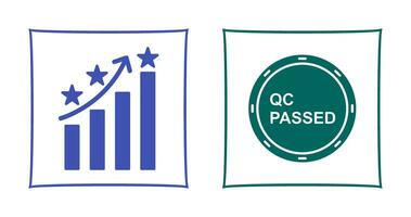 Reputation Management and QC Passed Icon vector