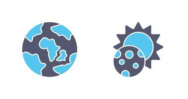 earth and eclipse Icon vector