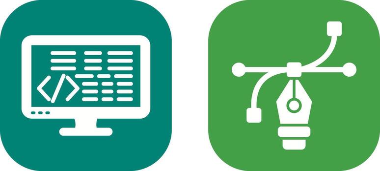 Coding and Vector Icon