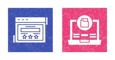 Rating and Data Storage Icon vector