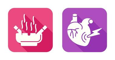 Heart Attack and hashtray Icon vector