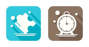 Puzzle and Stop Watch Icon vector