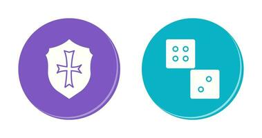 Dice and Shield Icon vector