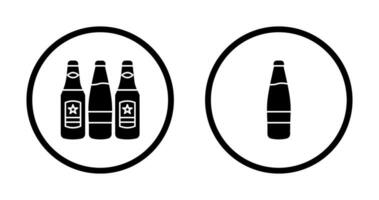 Beer Bottles and alcohol Icon vector