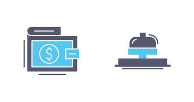 Wallet and Bell Icon vector